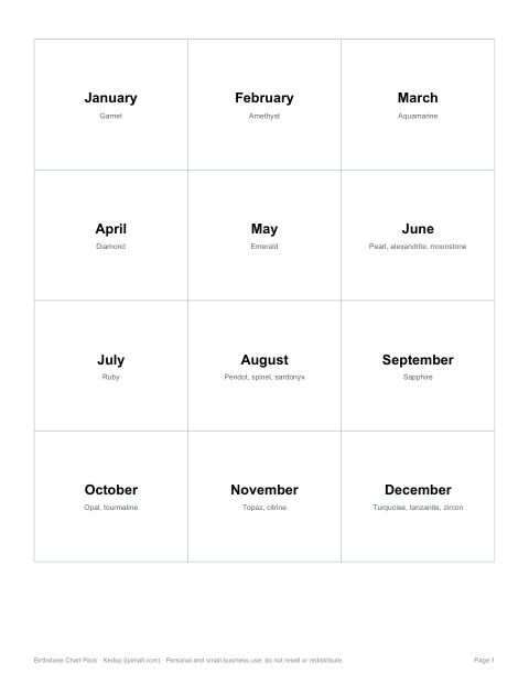 Preview of the first page of Gift tags (PDF)